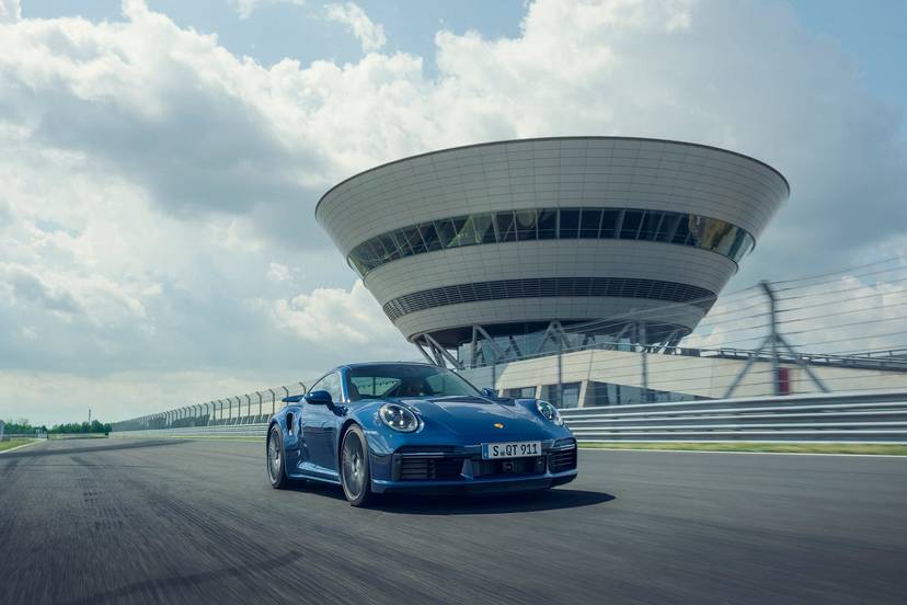 Blue 2021 Porsche 911 Turbo