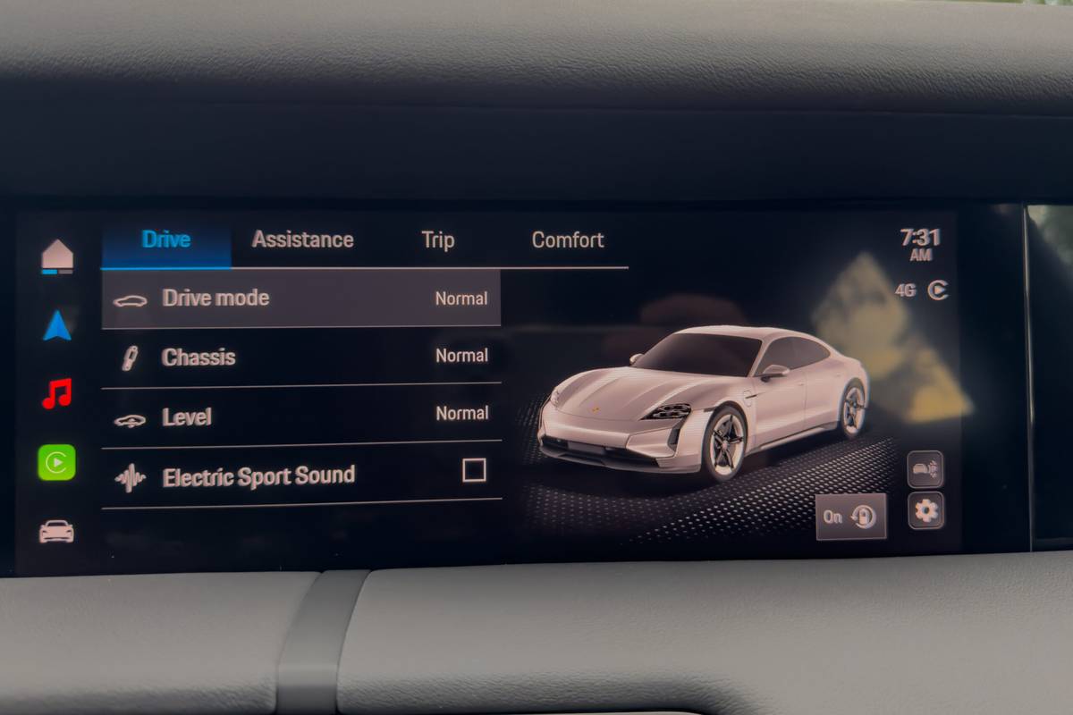 porsche taycan 4 2025 18 interior center stack display scaled jpg