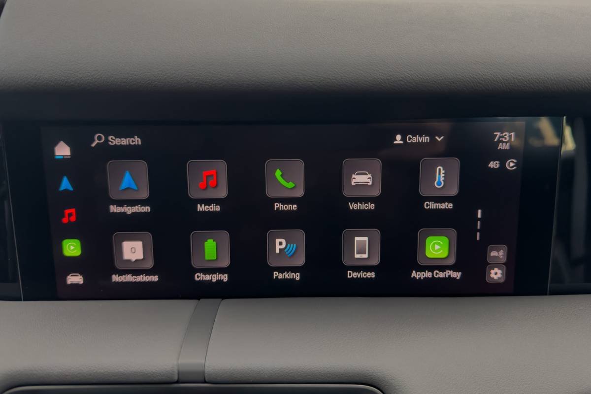 porsche taycan 4 2025 19 interior center stack display scaled jpg