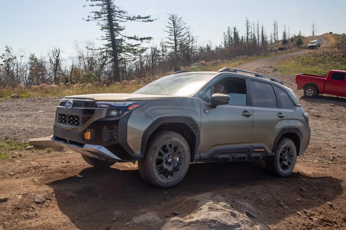 subaru forester wilderness 2026 03 exterior offroad front angle scaled jpg