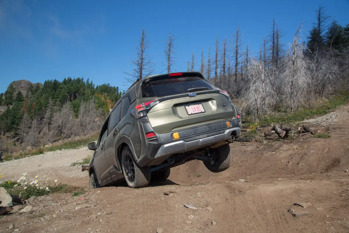 subaru forester wilderness 2026 06 exterior offroad rear angle scaled jpg
