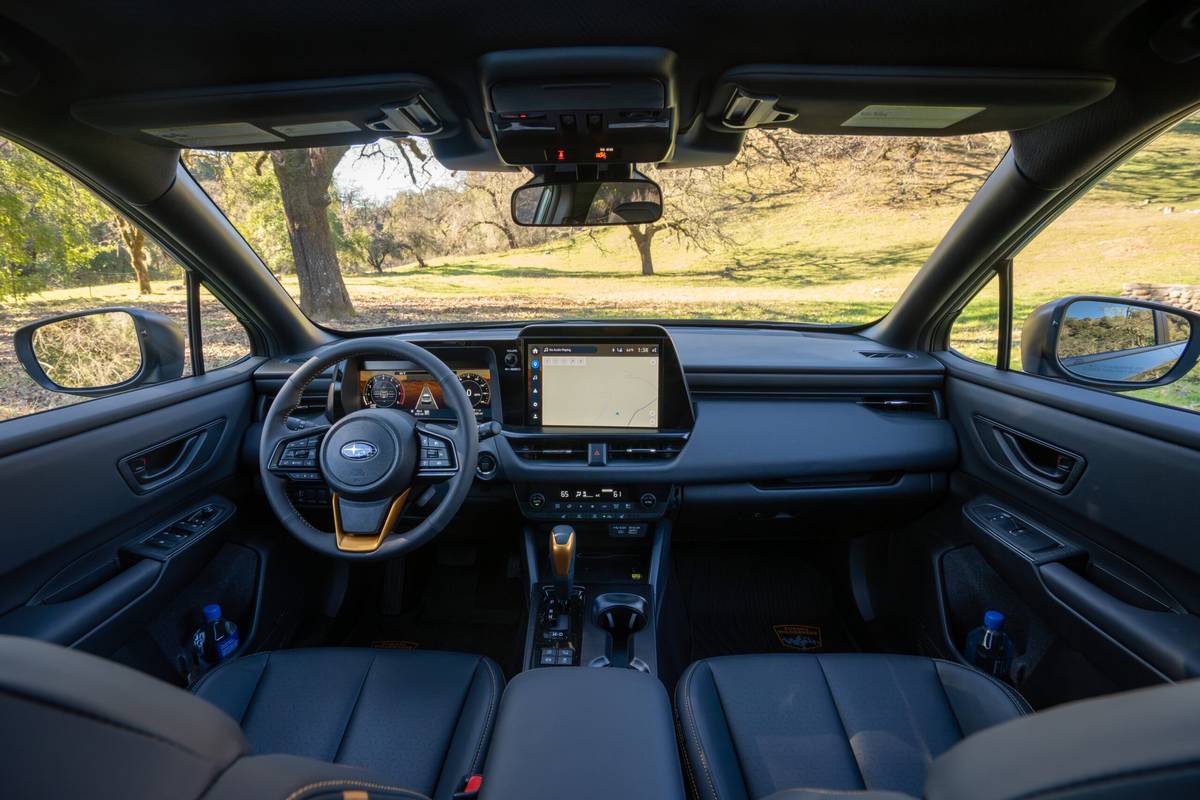 subaru outback wilderness review 2026 14 interior front row scaled jpg