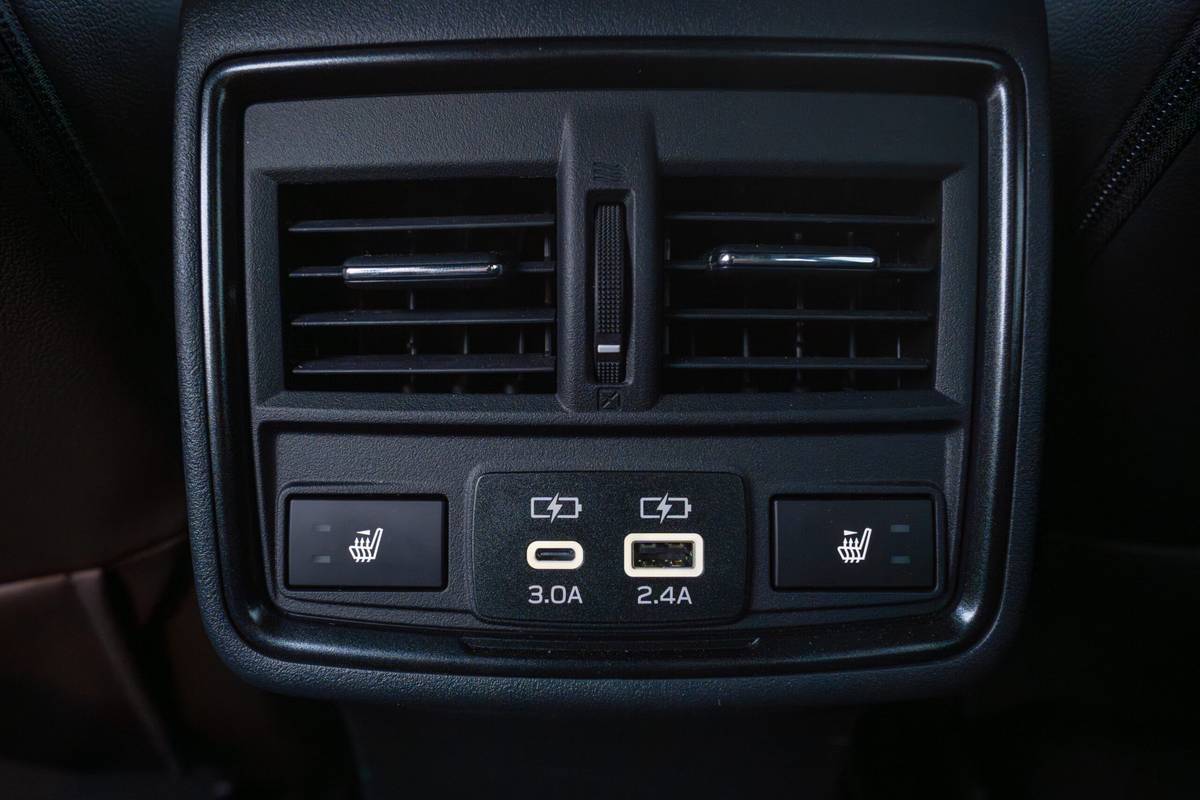 subaru outback wilderness review 2026 27 interior second row climate control scaled jpg