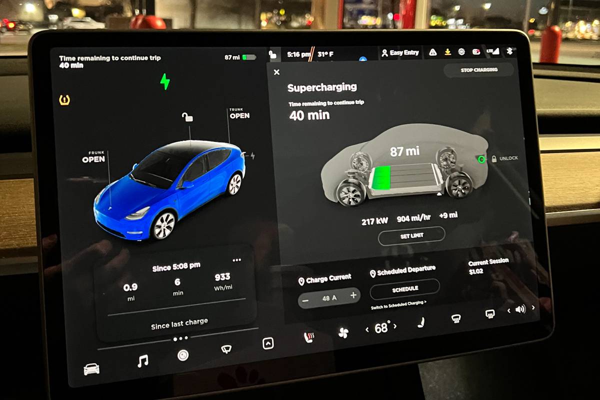 Our First Tesla Model Y Road Trip Started With a Flat Tire