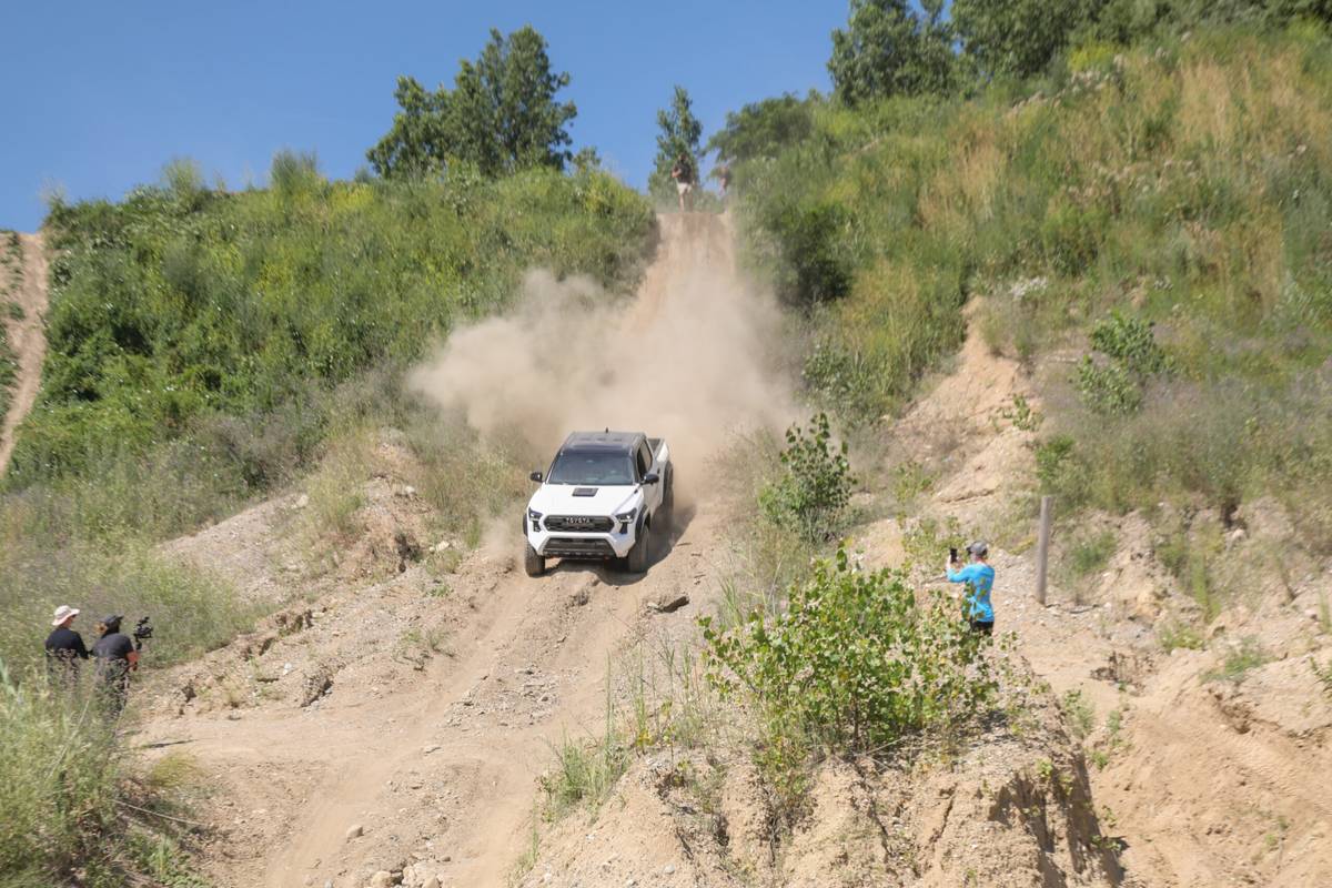 toyota tacoma trd pro 2025 15 exterior dynamic offroad front angle scaled jpg