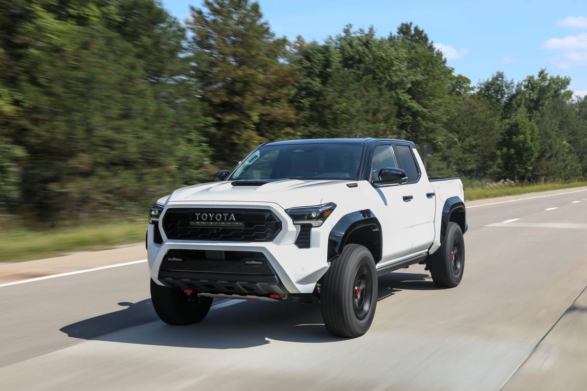 toyota tacoma trd pro 2025 23 exterior dynamic front angle scaled jpg