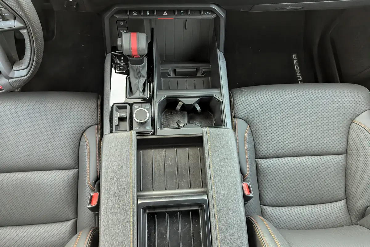 toyota tundra trd rally 2025 23 interior center console scaled jpg