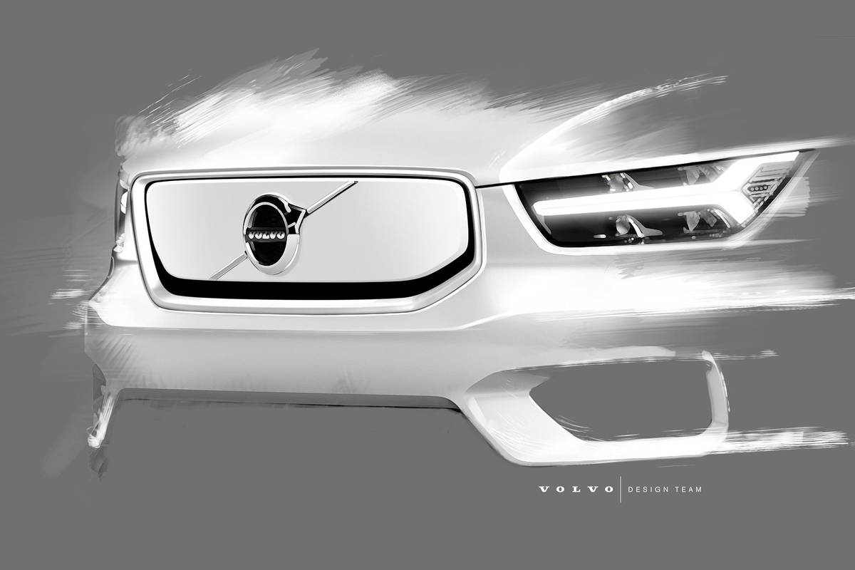 Volvo XC40 BEV design sketch